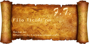 Filo Ticiána névjegykártya